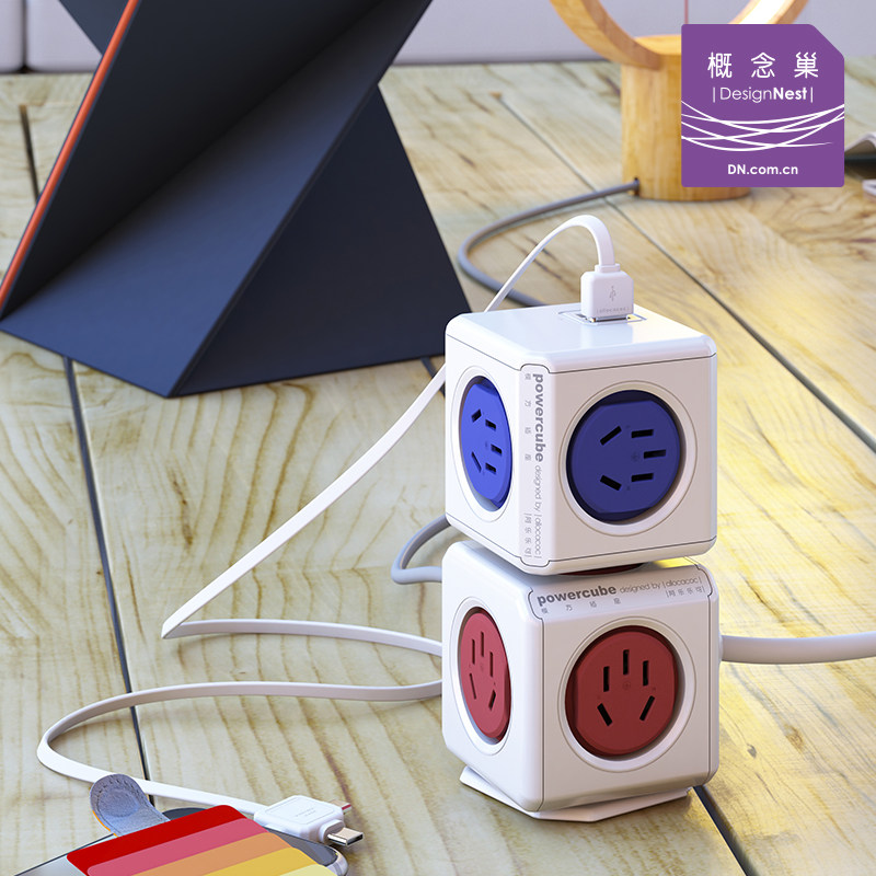 阿乐乐可魔方USB插座小排插拖线板一转多延长创意多功能家用宿舍,淘宝优惠券,粉丝福利购,淘宝优惠卷