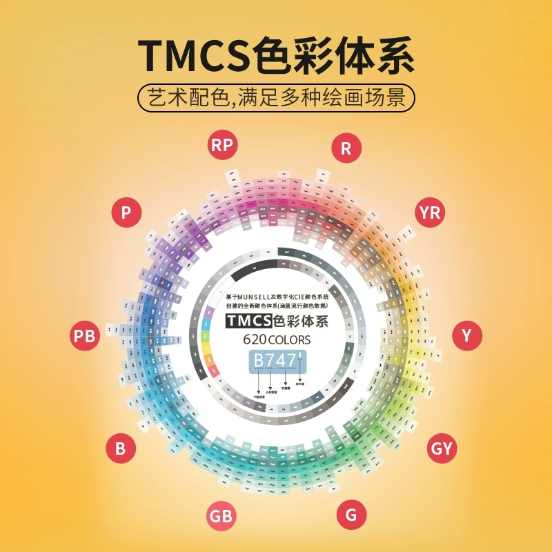 【考研/考美院专用】touchmark马克笔美术生专用全套168色油性120色80色速干超叠色双头可加墨绘画设计 - 图2