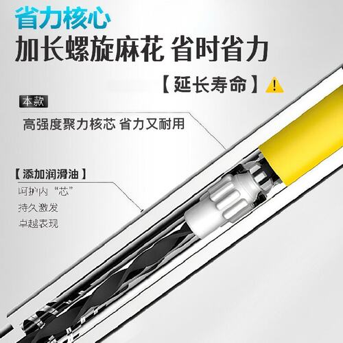 庞暄旋转拖把杆家用一拖净自动脱水好神拖通用单杆替换配件墩布头 - 图1
