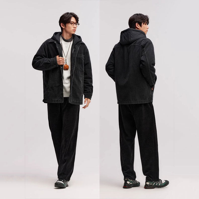 [商场同款]森马棉服男牛仔外套2025冬季新款两件套薄防水oversize,淘宝优惠券,粉丝福利购,淘宝优惠卷