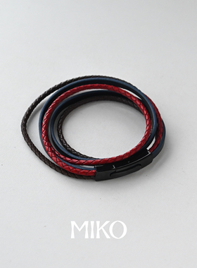 夏季新款时尚多层真皮项链海水大溪地淡水巴洛克吊坠叠戴手链设计