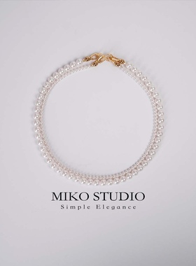 赵丽颖戴珍珠项链米扣珍珠