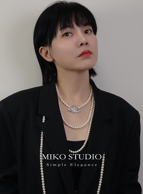 天然淡水珍珠项链米扣miko