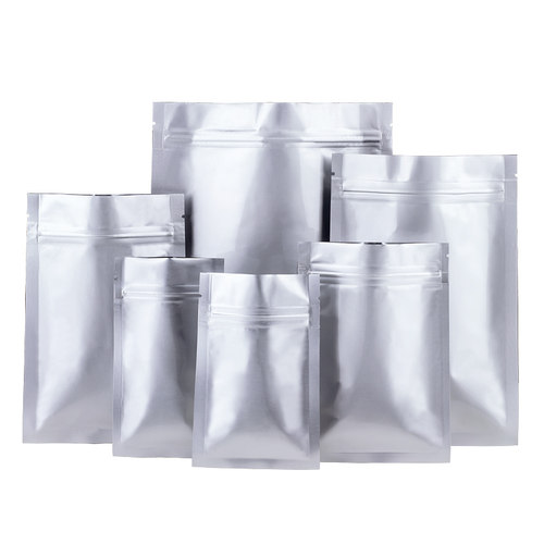 纯铝自封袋平底拉骨加厚铝箔密封熟食品试吃样品封口袋小号100个 - 图3