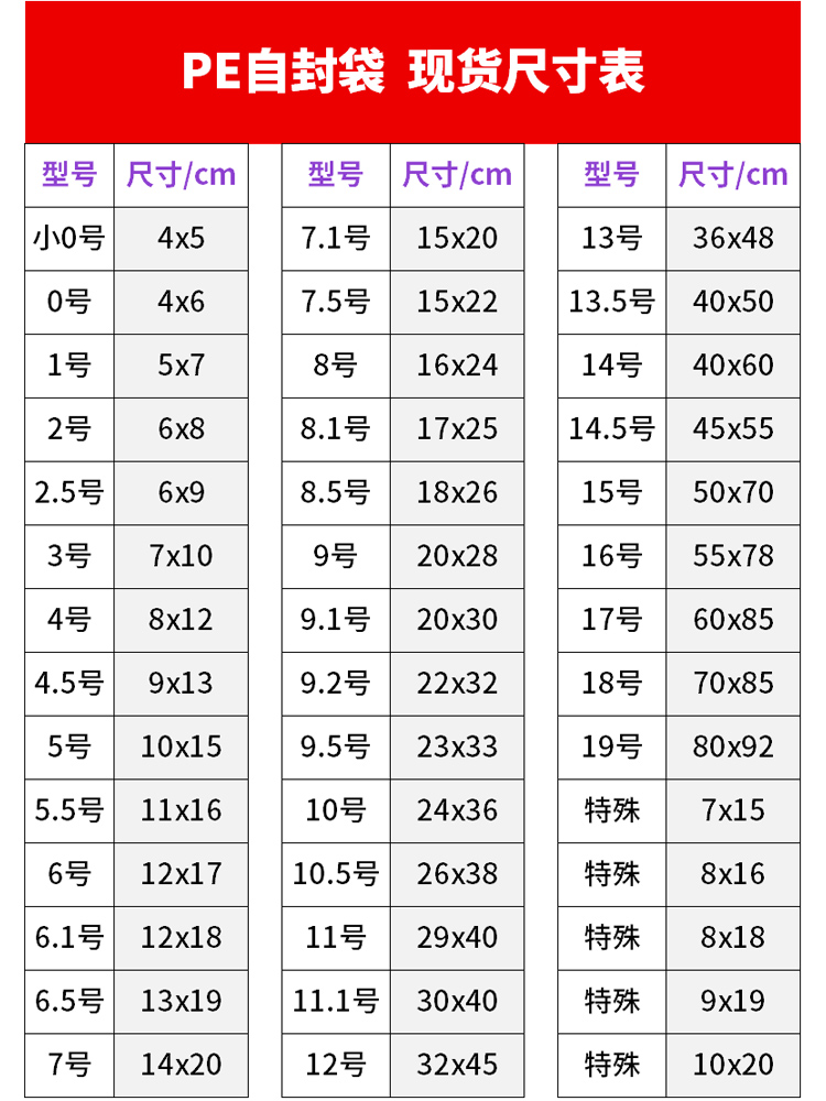 8号18*26发票自封袋塑封口袋密封透明袋子塑料pe包装大号防尘食品 - 图2