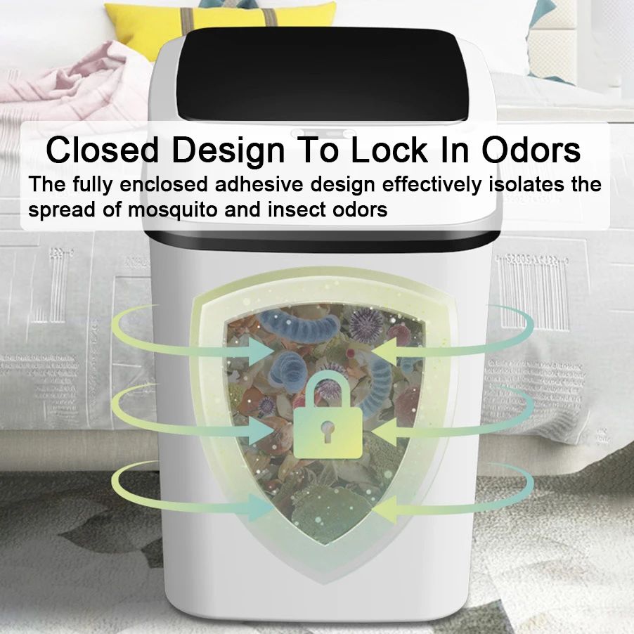 13/15L Automatic Smart Trash Can Kitchen Bathroom Waste Bin - 图3