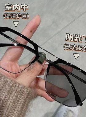 日夜两用变色眼镜驾驶偏光太阳镜男士夜视镜开车专用眼睛墨镜潮流