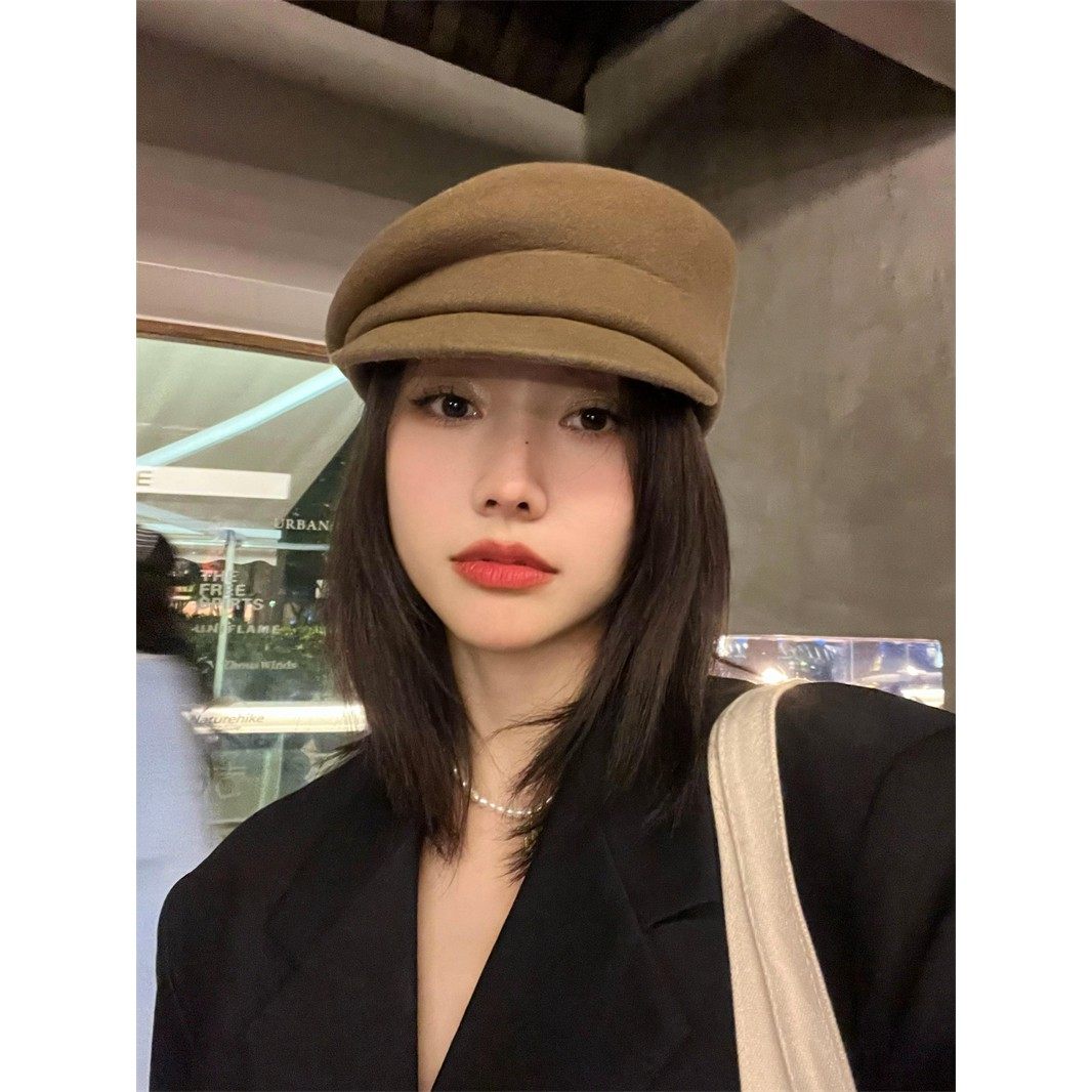 fever同款~黑色羊毛呢报童帽女秋冬帽子贝雷帽羊毡帽八角帽画家帽,淘宝优惠券,粉丝福利购,淘宝优惠卷