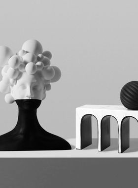 摆件高级感小众轻奢高档客厅桌面书房电视柜玄关艺术雕塑装饰品