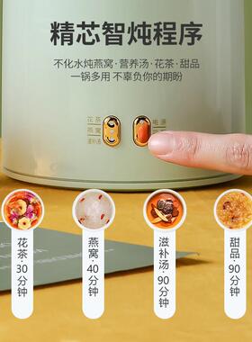 多功能迷你便携式养生杯陶瓷炖燕窝甜品煲汤电炖杯花茶热奶煮茶器