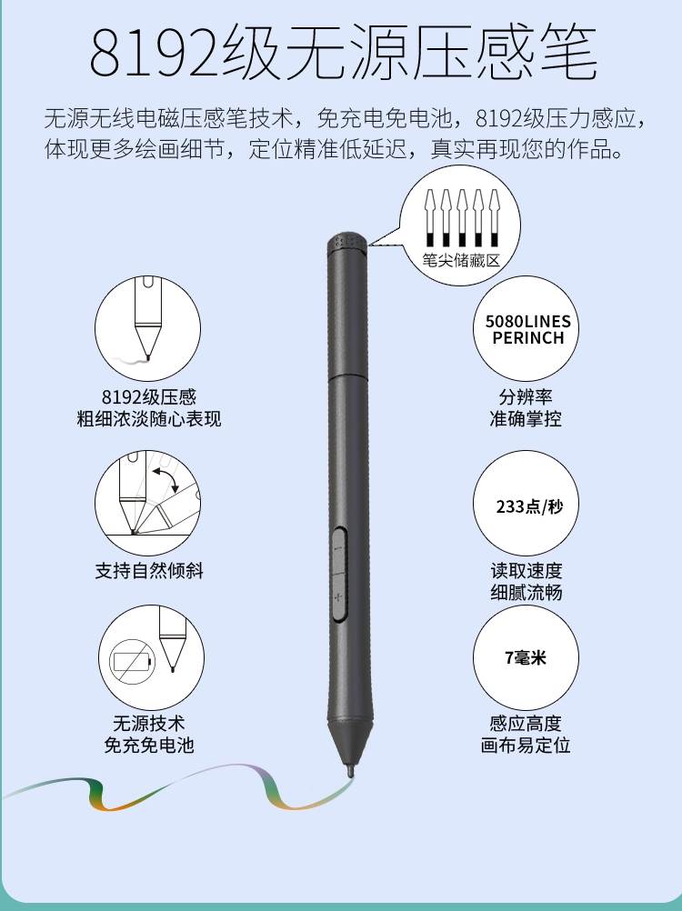 天敏T503数位板连手机手绘板电脑绘画绘图板教学网课手写批注输入 - 图2