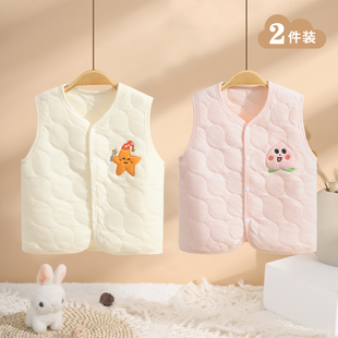 木木屋婴儿马甲春新款纯棉保暖上衣