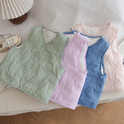 ytr112儿童加绒马甲宝宝秋