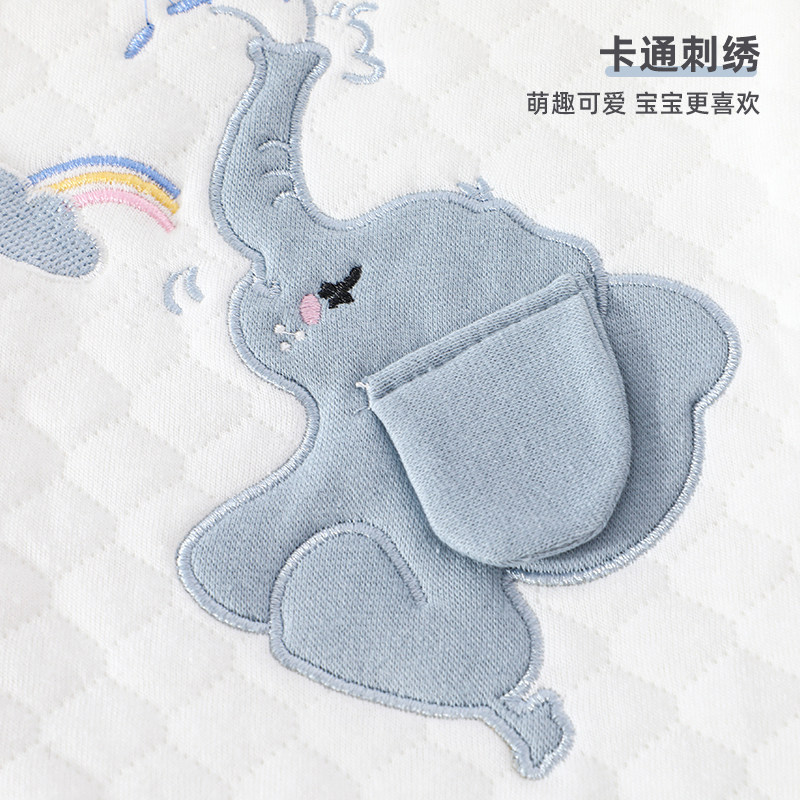 木木屋婴儿连体衣冬款加厚夹棉衣服纯棉睡衣套装宝宝秋装哈衣爬服