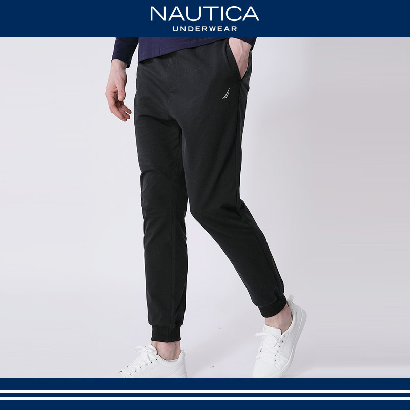 降25元 Nautica 诺帝卡 20年秋季新款 弹力棉 男式针织长裤 天猫优惠券折后￥113.9包邮（￥133.9-20）3色可选