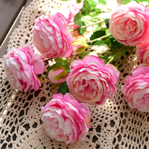 Реалистичный комплект, декоративные цветы для гостиной, европейский стиль, домашний декор