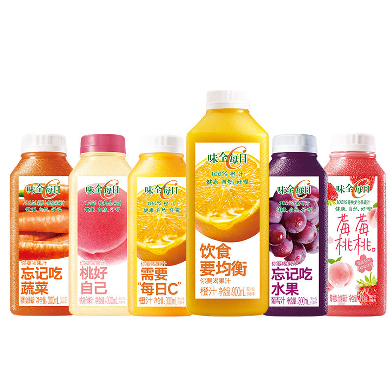 【健康养生季】味全每日C果蔬汁300ml*9瓶+900ml*1瓶组合饮品_味全官方旗舰店_咖啡/麦片/冲饮-第2张图片-提都小院