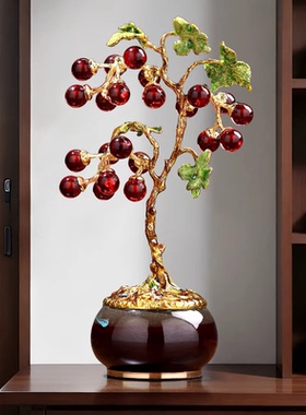 发财树聚宝盆摆件轻奢高端大气