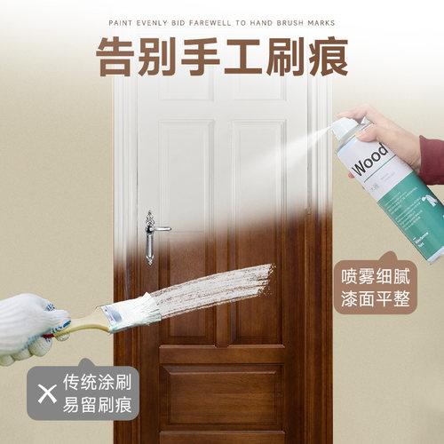 三青漆木器家具翻新自喷漆白色木漆柜子衣柜改色水性实木自刷油漆 - 图1