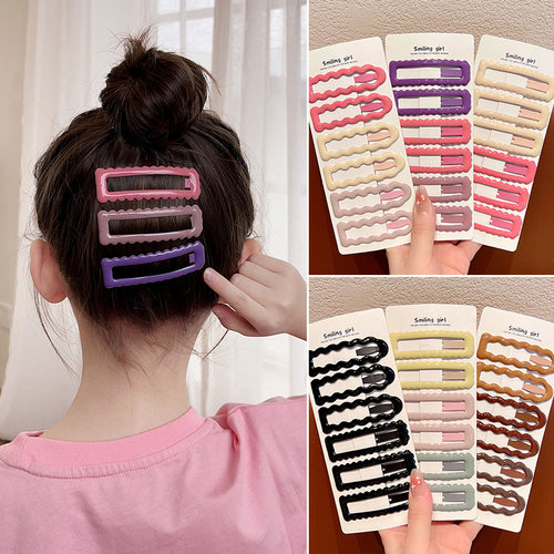 儿童简约发夹百搭女童后脑勺前额刘海碎发神器bb夹宝宝边发卡头饰 - 图0