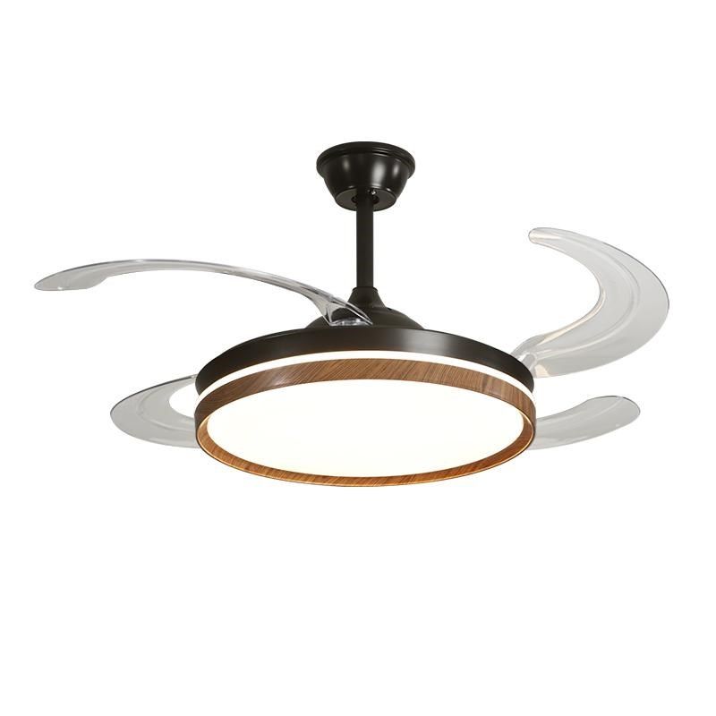 胡桃木纹隐形风扇灯2025护眼全光谱静音一体变频风扇餐厅吊扇灯具,淘宝优惠券,粉丝福利购,淘宝优惠卷