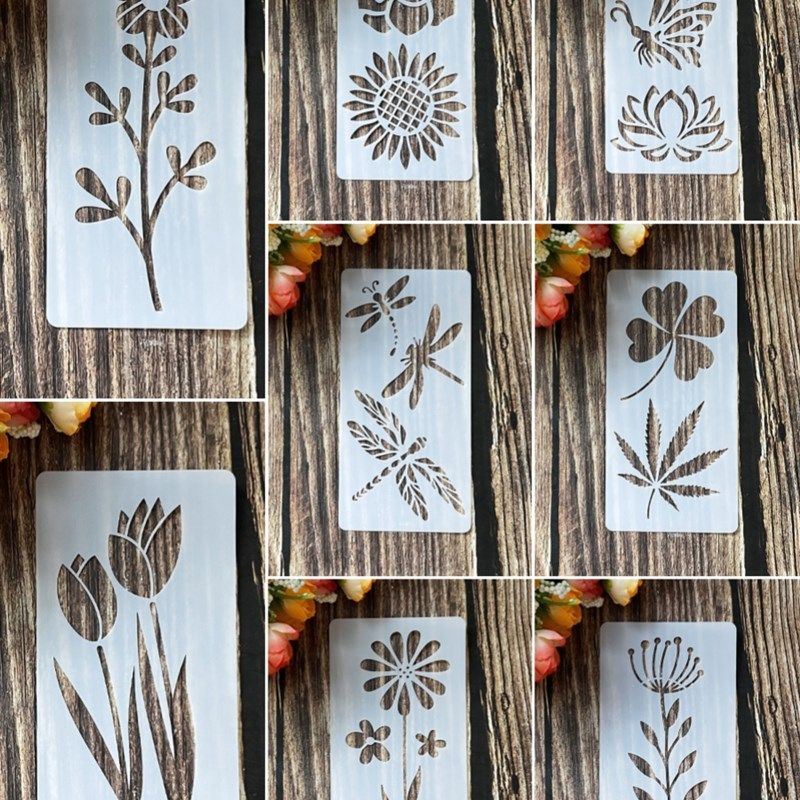 蕨类植物塑料绘画镂空模板喷绘模板刺绣手账diy工具遮蔽板花边尺,淘宝优惠券,粉丝福利购,淘宝优惠卷