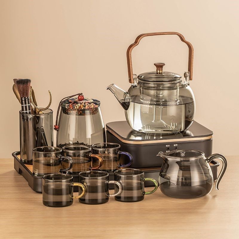 玻璃煮茶壶烧水泡茶壶专用电陶炉家用花茶壶提梁壶蒸茶器会客泡茶,淘宝优惠券,粉丝福利购,淘宝优惠卷