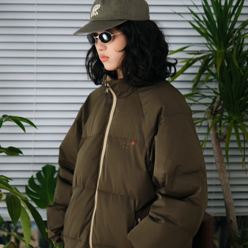 HavenYard【双面穿】3M新雪丽保暖棉服宽松休闲廓形外套面包服 - 图0