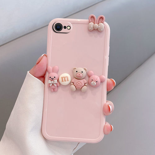 适用于苹果8手机壳iphone7第二代se2女A1660可爱i8卡通i7新款iponese立体ip7软壳ipone8s全包ip八es3代小7s七 - 图0