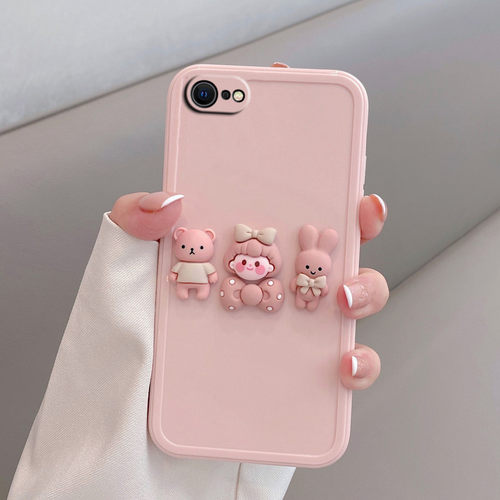 适用于苹果8手机壳iphone7第二代se2女A1660可爱i8卡通i7新款iponese立体ip7软壳ipone8s全包ip八es3代小7s七 - 图1