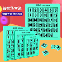 Children Magnetic Edition 4-order Digital Huadong Road Slide Puzzle Competition Special Elementary School Students Push for Disc Thinking 6