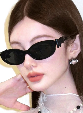 小香蝴蝶结墨镜女款高级感防紫外线uv400太阳镜猫眼辛芷蕾同款25B