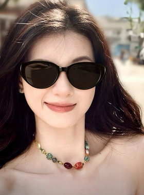 猫眼墨镜女款高级感显脸小适合方圆脸防紫外线近视太阳眼镜带度数