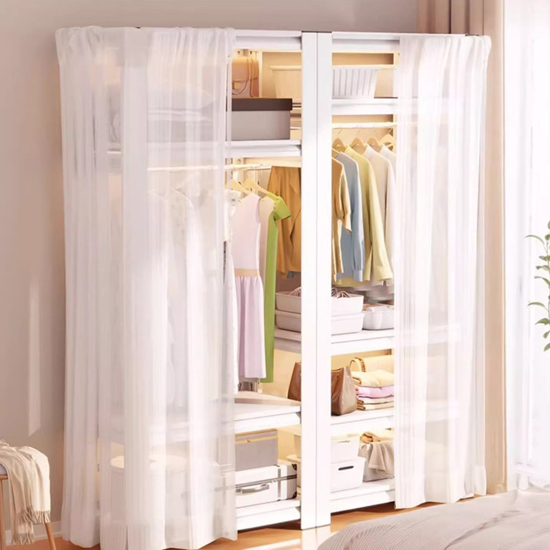 不锈钢挂衣杆配件开放式衣柜挂衣架衣架收纳架子货架专用防尘帘,淘宝优惠券,粉丝福利购,淘宝优惠卷