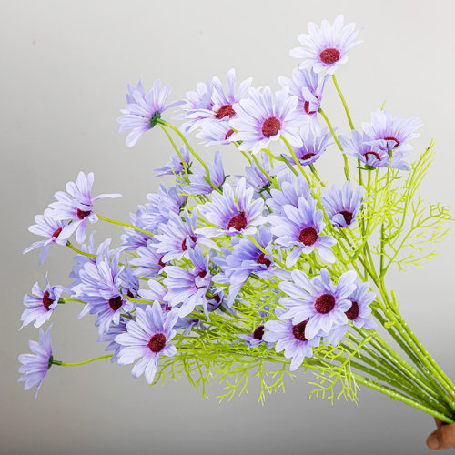 洋甘菊仿真花小雏菊假花春游拍照摄影道具家居客厅装饰花绢花摆件 - 图2