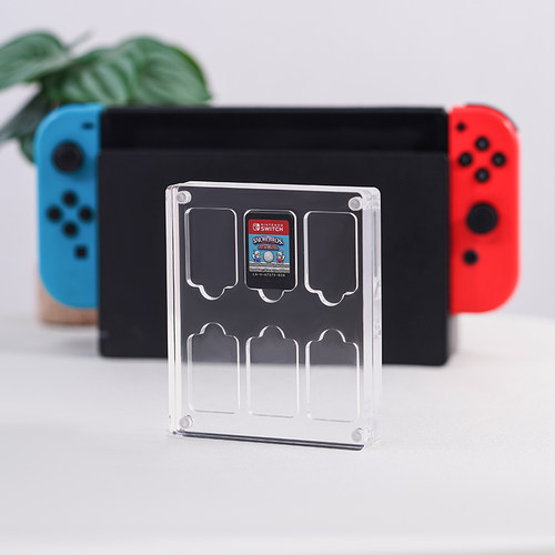 switch卡盒游戏卡收纳透明盒亚克力卡槽磁吸卡带展示盒收纳盒 - 图2