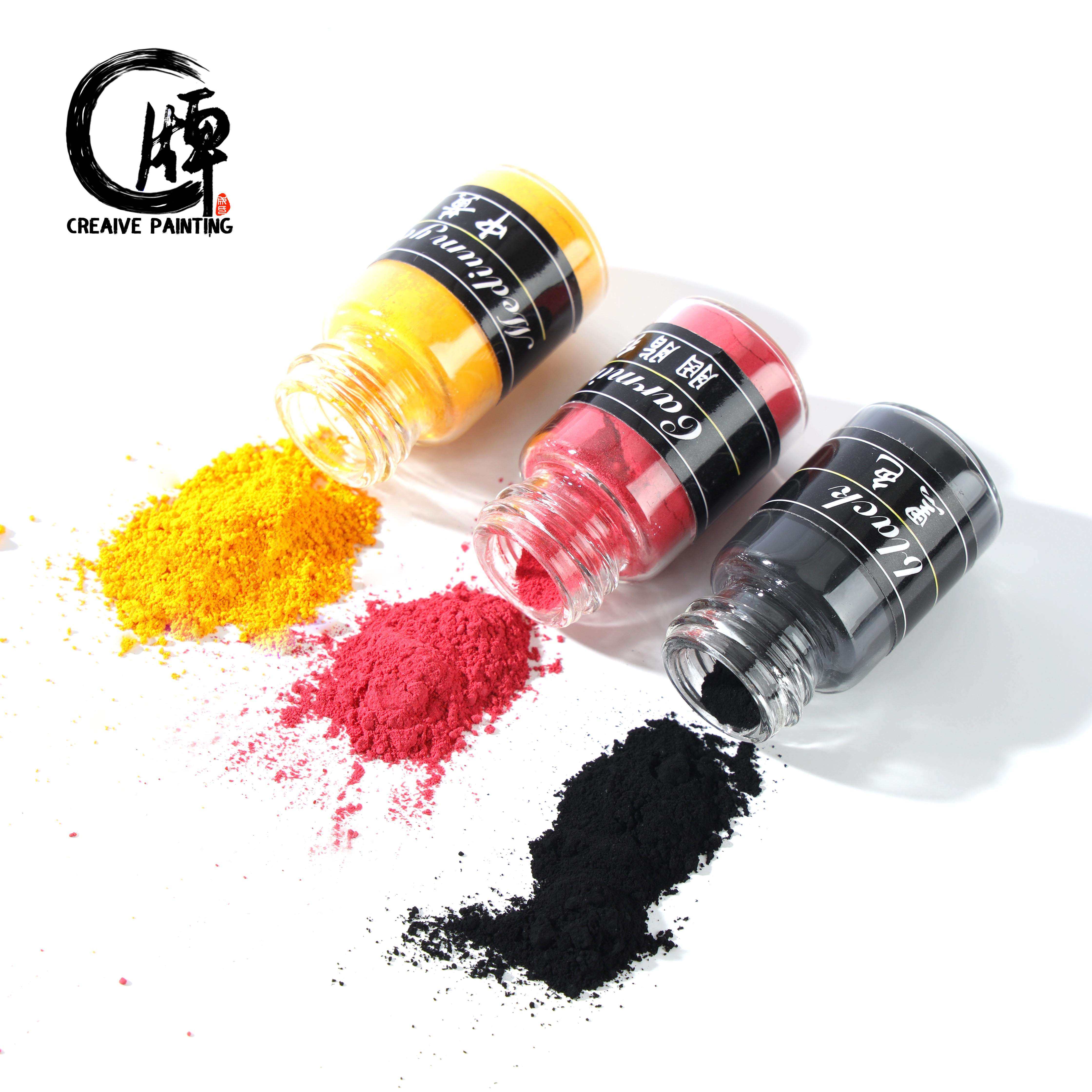 彩色碳精粉美妆素描色粉 美术绘画颜料 国画颜料 眉眼唇矿物素描