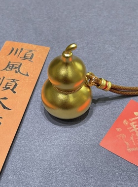 金包银古法葫芦吊坠项链新中式男女同款百搭毛衣链配饰挂坠可定制