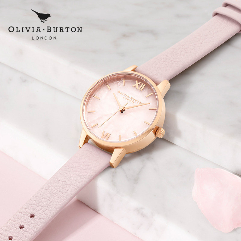 oliviaburton粉色满天星女正品手表 oliviaburton海外欧美腕表