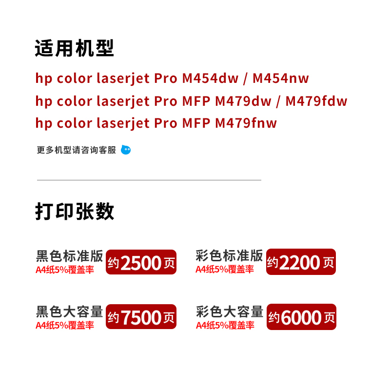 横大牌适用惠普m479fdw硒鼓MFP m479dw m454dw hp416a易加粉粉盒m454dn m454nw m479fnw晒鼓碳粉w2040A芯片-图0