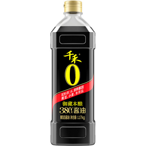 千禾御藏本酿380天特级酱油生抽1.17kg瓶装炒菜凉拌点蘸家用调味 - 图3