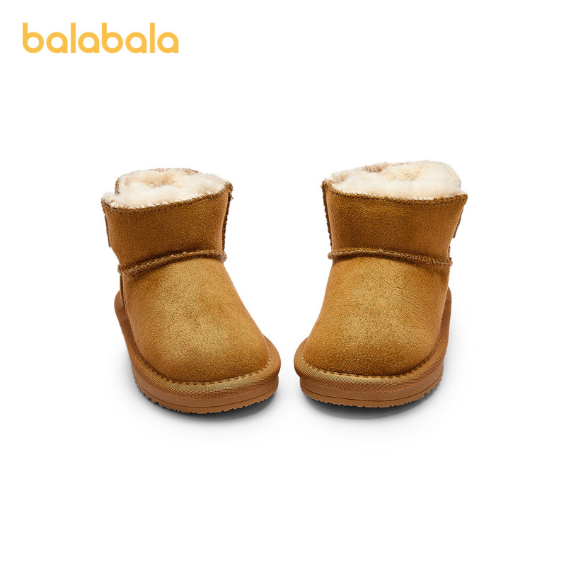 巴拉巴拉儿童雪地靴男童女童加绒厚短靴冬季新款童鞋宝宝保暖棉鞋,淘宝优惠券,粉丝福利购,淘宝优惠卷