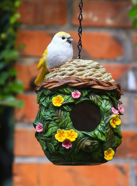 庭院花园布置装饰品摆件户外鸟屋