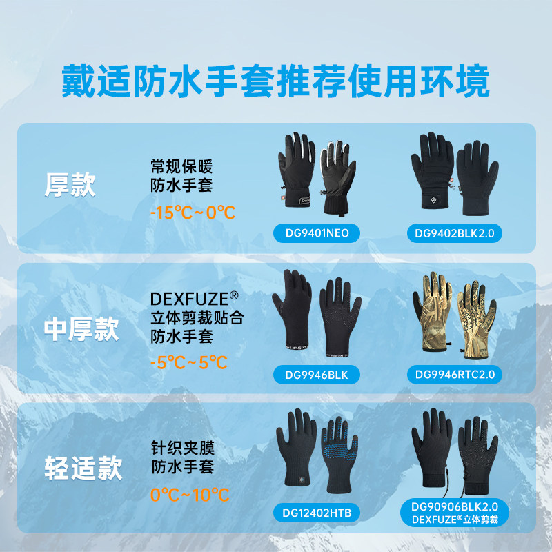 戴适DexShell防水手套ThermFit3.0徒步登山骑行户外防风触屏羊毛,淘宝优惠券,粉丝福利购,淘宝优惠卷