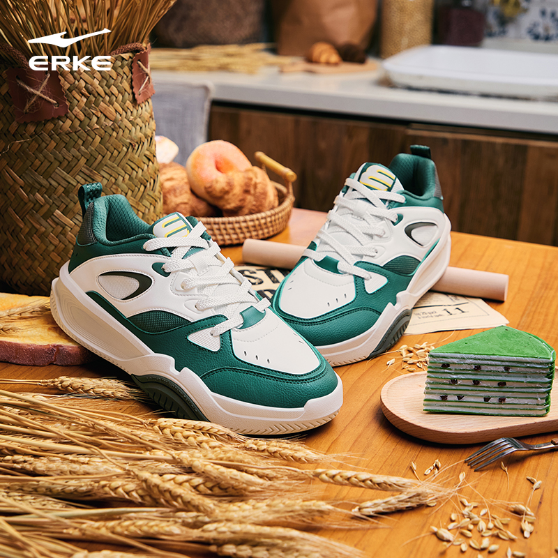 千层鸿星尔克小白鞋男鞋厚底增高休闲鞋秋季新款板鞋百搭运动鞋子 - 图0