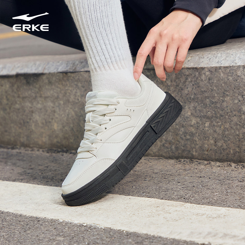 新启2鸿星尔克板鞋女鞋2025春季新款轻便软底运动鞋休闲小白鞋子,淘宝优惠券,粉丝福利购,淘宝优惠卷