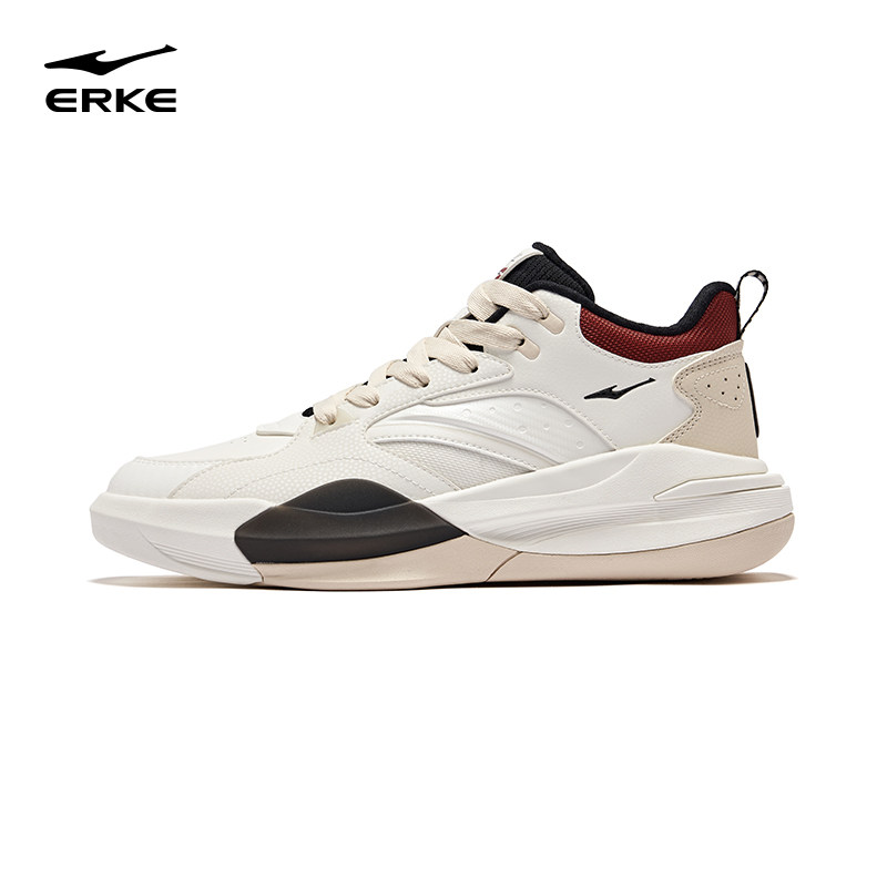 制霸2丨鸿星尔克男高帮板鞋篮球文化休闲鞋厚底增高防滑运动鞋子