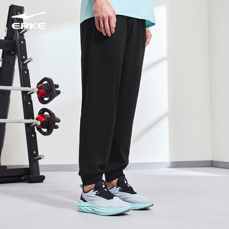 鸿星尔克运动裤男士25秋季新款束脚卫裤休闲运动针织九分裤长裤男,淘宝优惠券,粉丝福利购,淘宝优惠卷