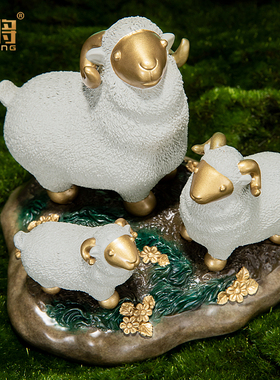 北将黄铜送礼轻奢高档客厅摆件