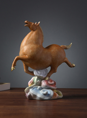 创意家用客厅办公室铜马摆件礼品